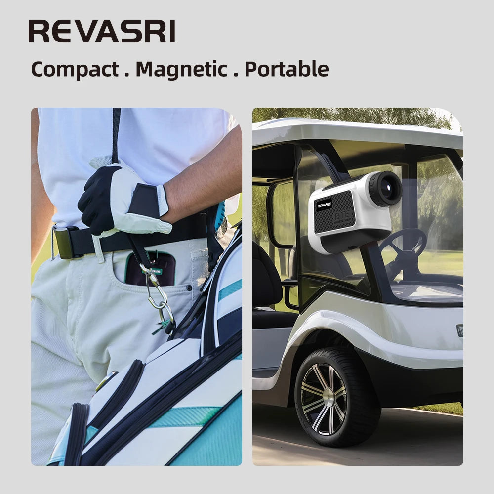 REVASRI New 1000 Yards Golf Rangefinder, with Flag-locking Vibration, Y/M/F Unit Conversion and Magnetic Attachment