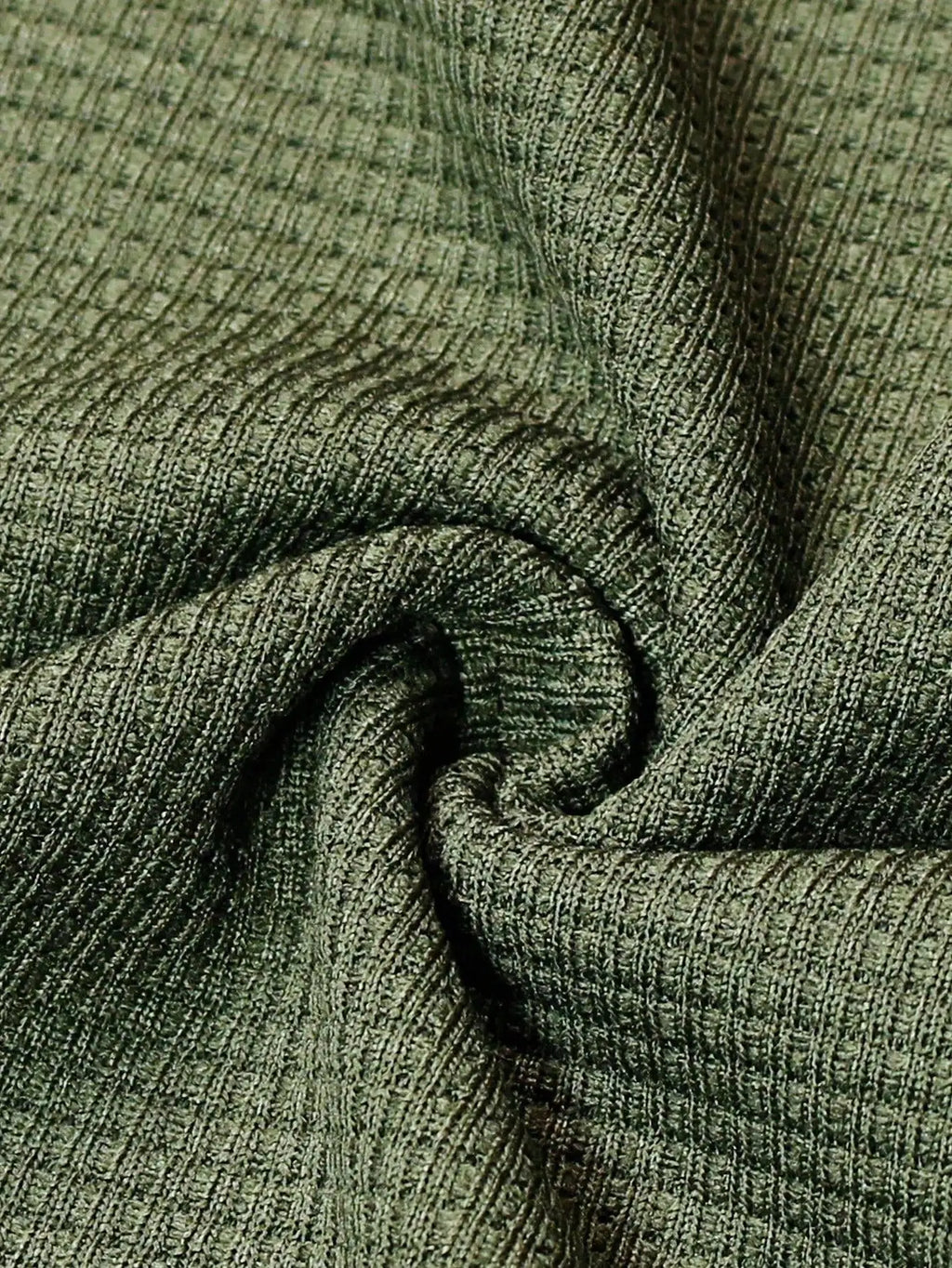 Men's Quarter Zip Sweater And Drawstring Joggers Set Casual Airport Outfit Olive Green