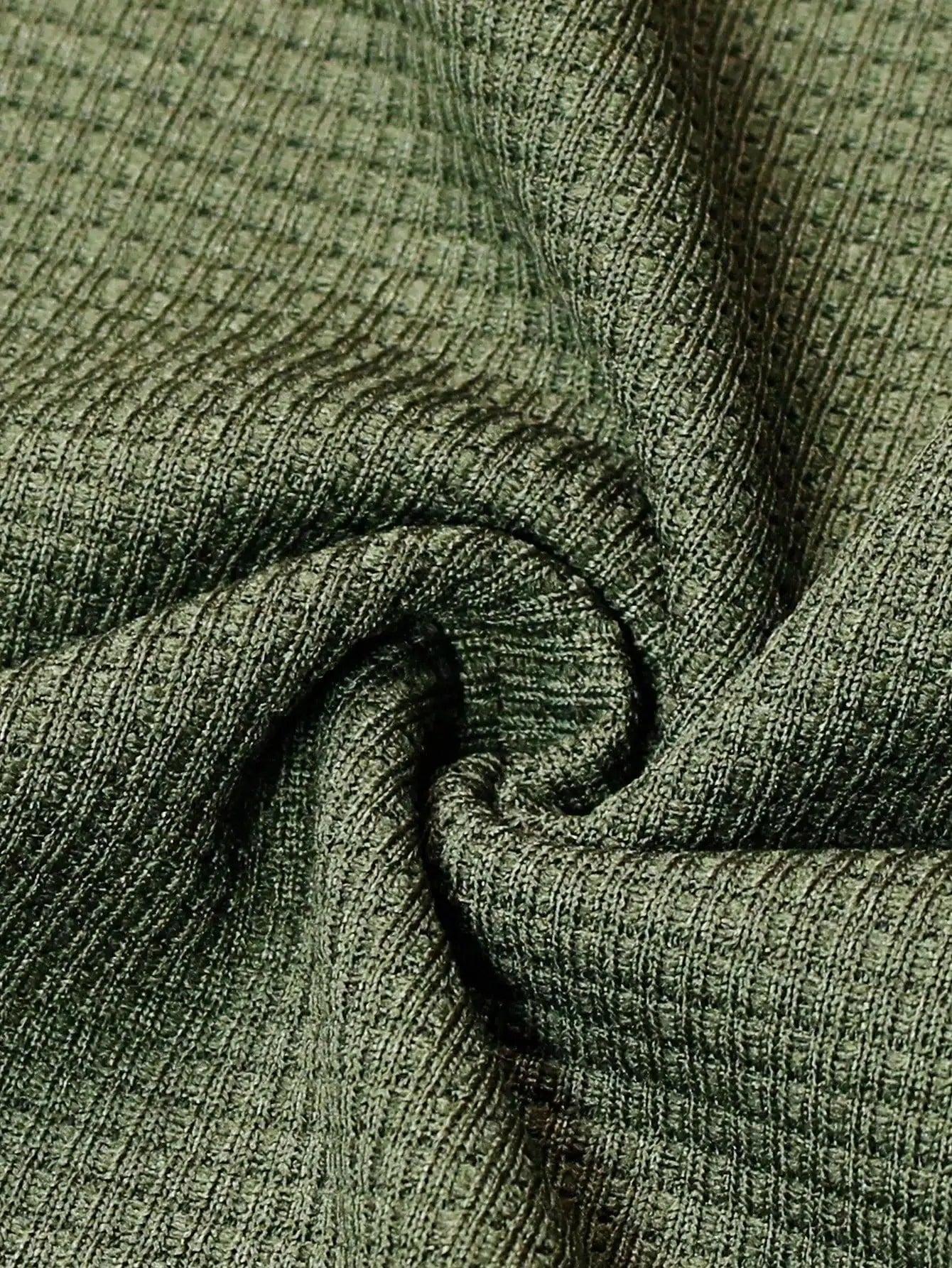 Men's Quarter Zip Sweater And Drawstring Joggers Set Casual Airport Outfit Olive Green